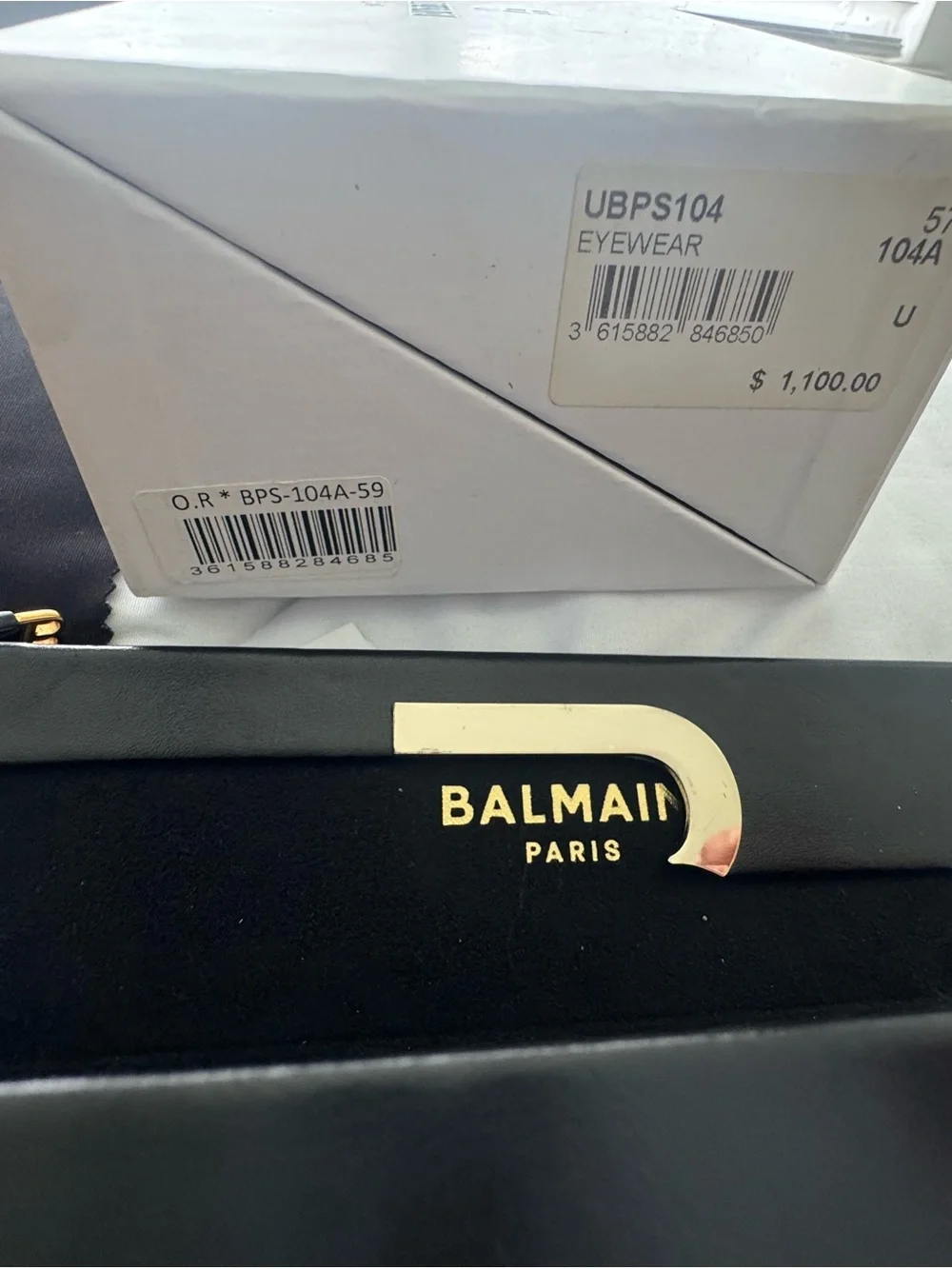Balmain Men’s Black and Gold Sunglasses with Signature Accents